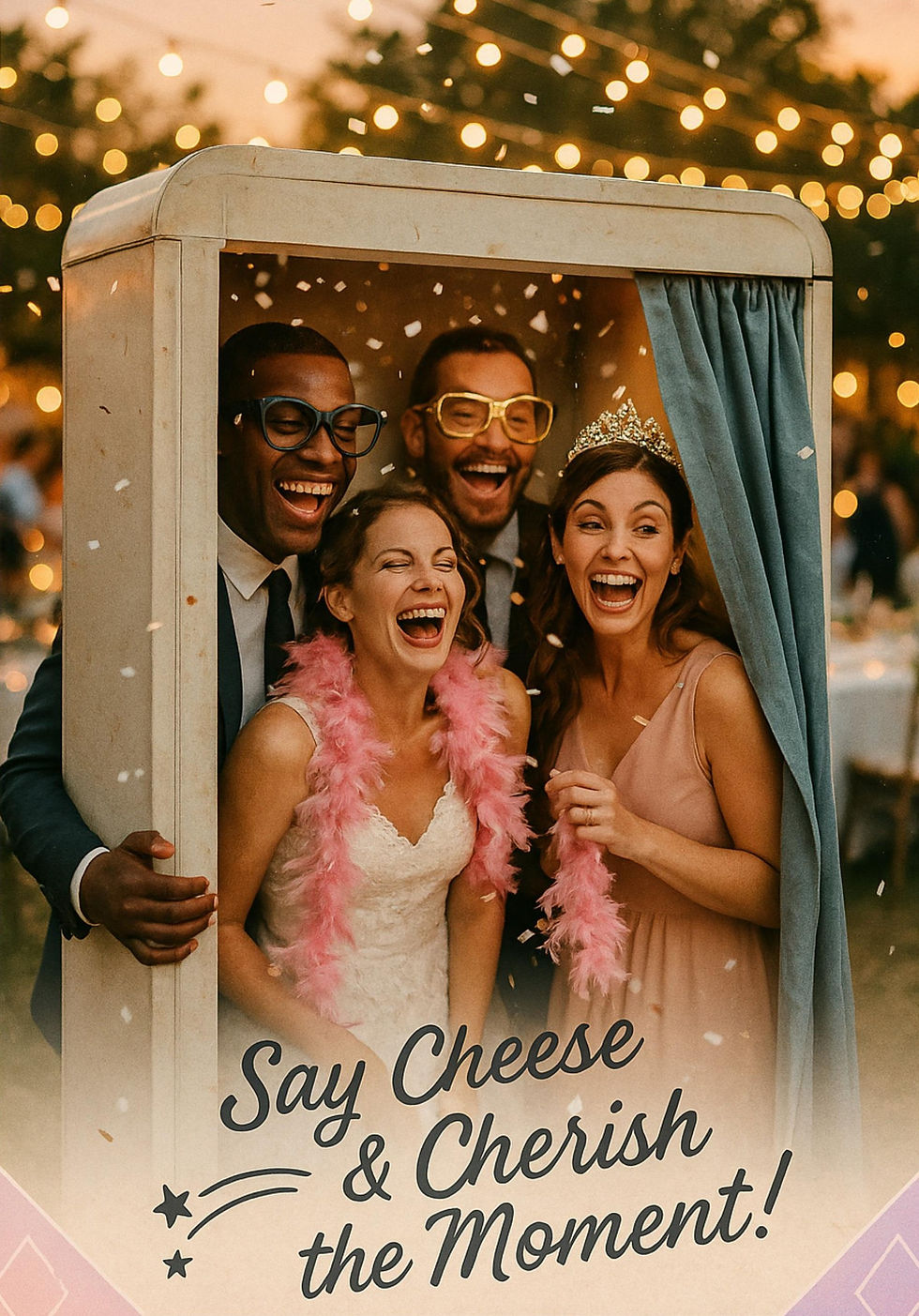 partyfoto in fotobox auf hochzeit