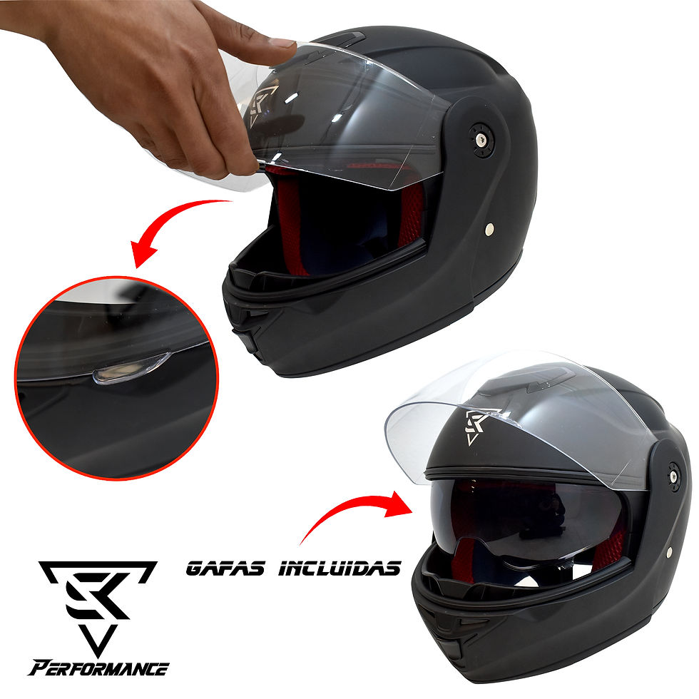 Miniatura: Casco Abatible Seguro con Mica Transparente y Gafas Protección UV