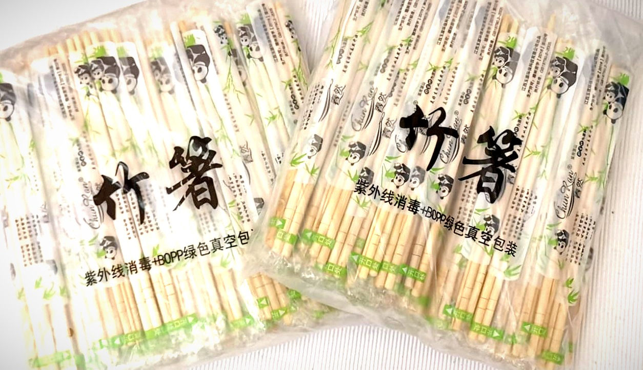 (173404) DISPOSABLE WOOD SPLIT CHOPSTICKS, 100 PRS/PKT