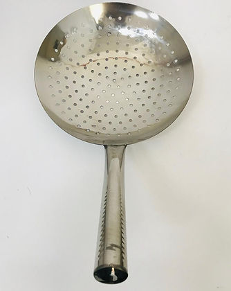 (173646/173648) CHINESE FRYING PAN PERFORATED STAINLESS STEEL (2 SIZES)