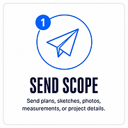 Send project scope, plans, photos, and sketches