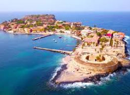 View of Gorée Island with ferry dock – historical UNESCO site with deep emotional impact