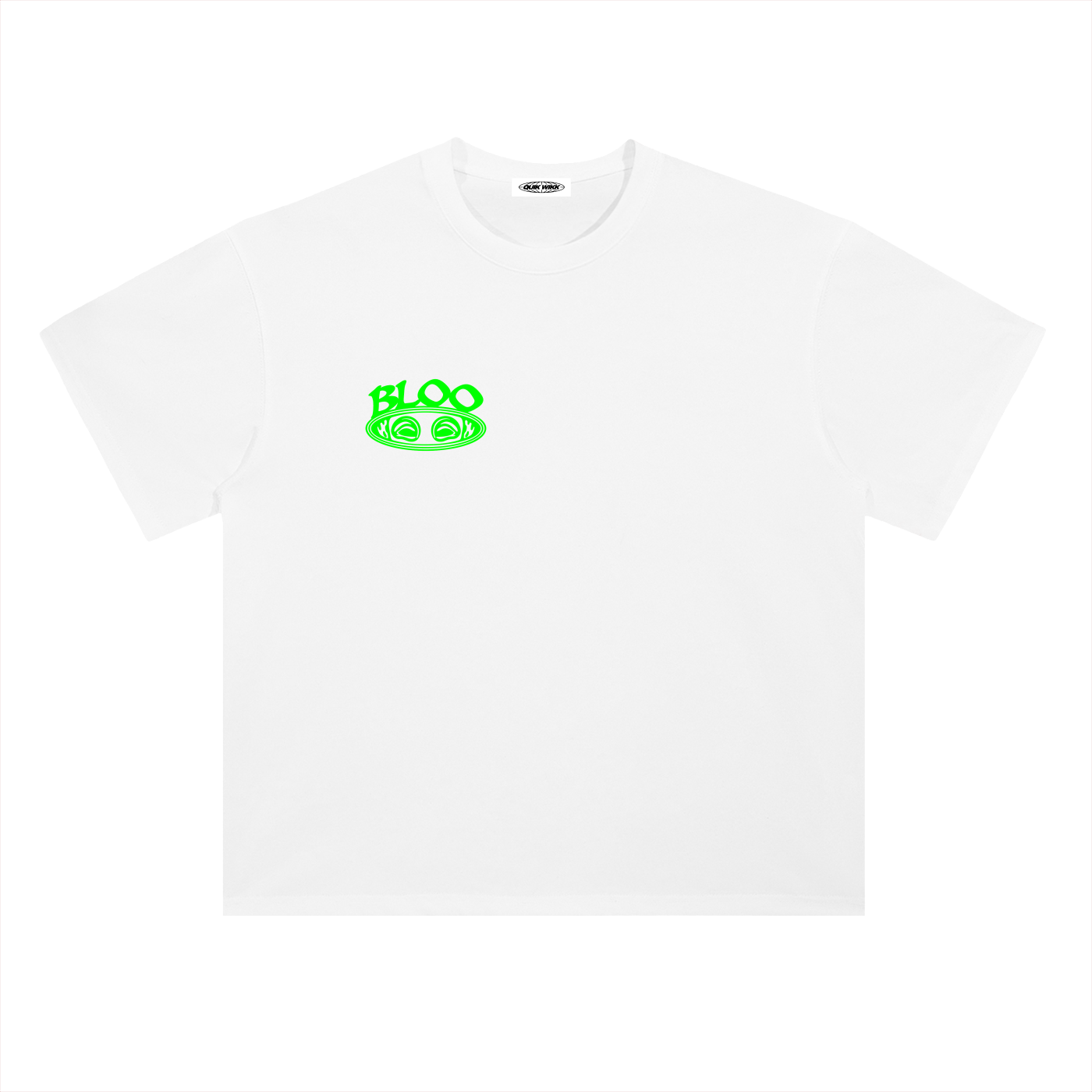 Quik Wikk Bloo Planetary III White Heavyweight Drop Shoulder Cotton T-Shirt