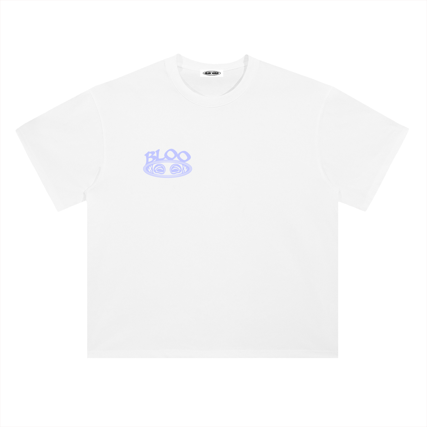 Quik Wikk Bloo Planetary II White Heavyweight Drop Shoulder Cotton T-Shirt