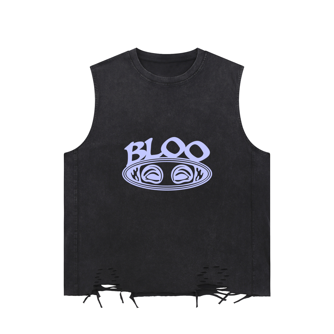 Snow Washed Raw-Hem Tank Top