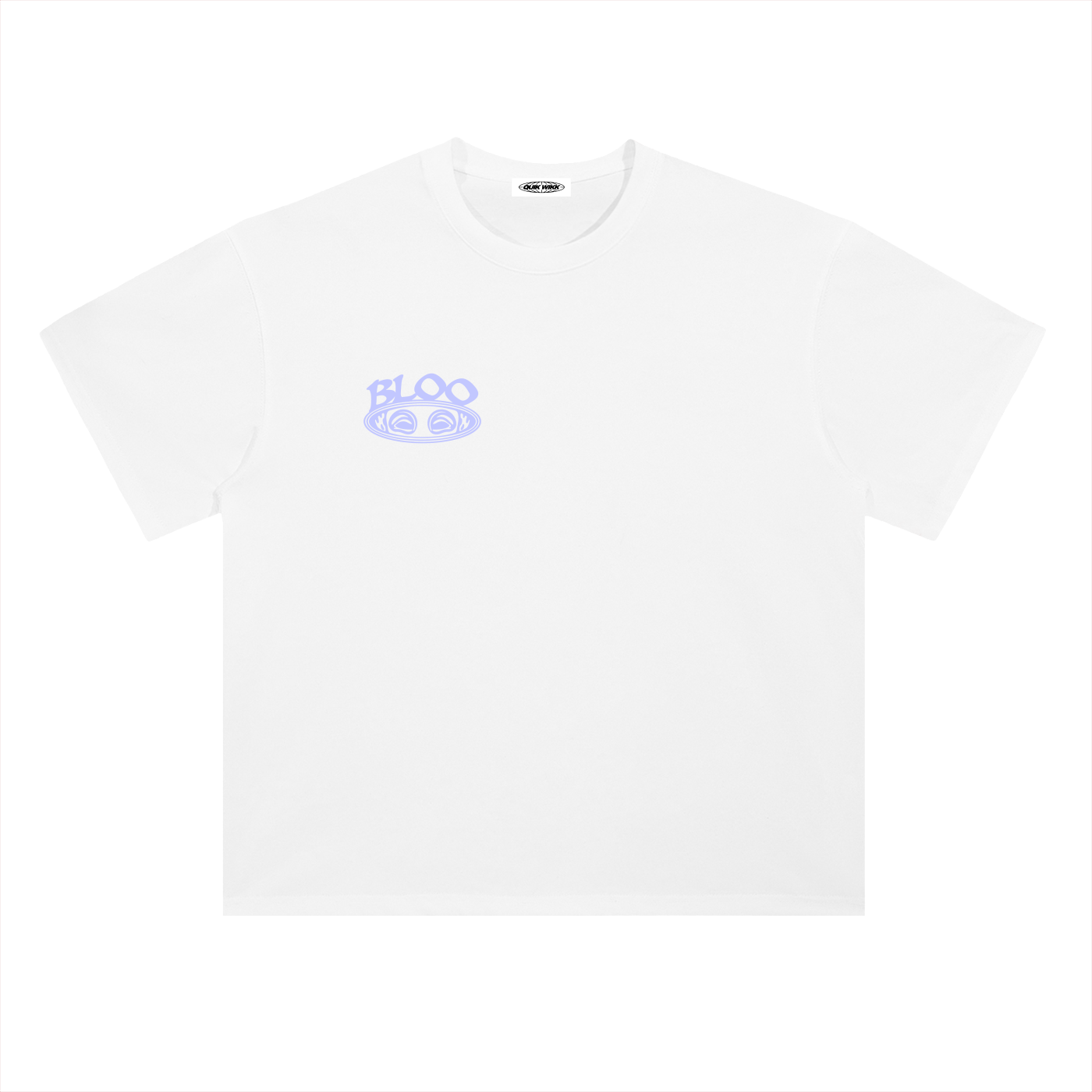 Quik Wikk Bloo Planetary I White Heavyweight Drop Shoulder Cotton T-Shirt
