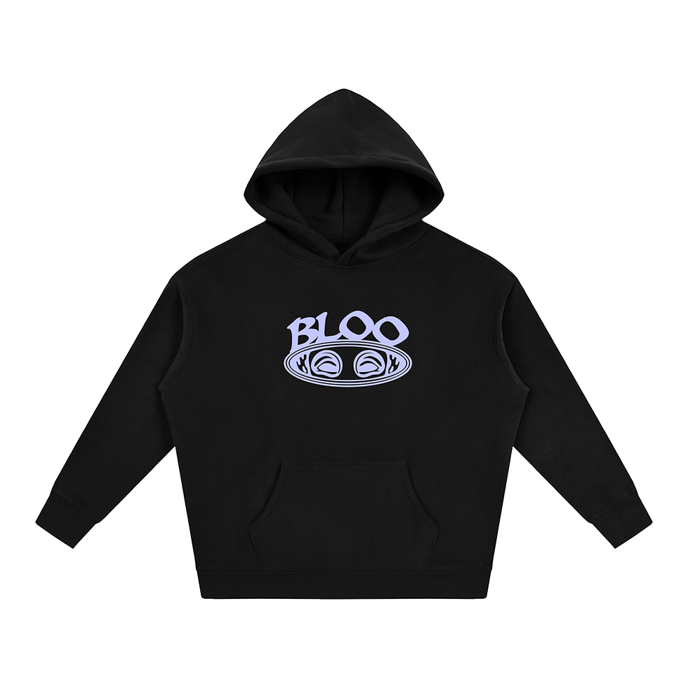 Thumbnail: Quik Wikk Bloo Alien Oversize Fleeced Hoodie