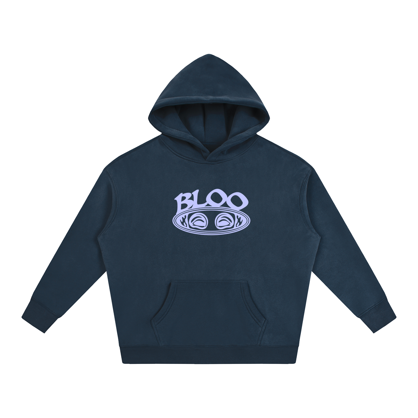 Quik Wikk Bloo Planetary Oversize Fleeced Hoodie