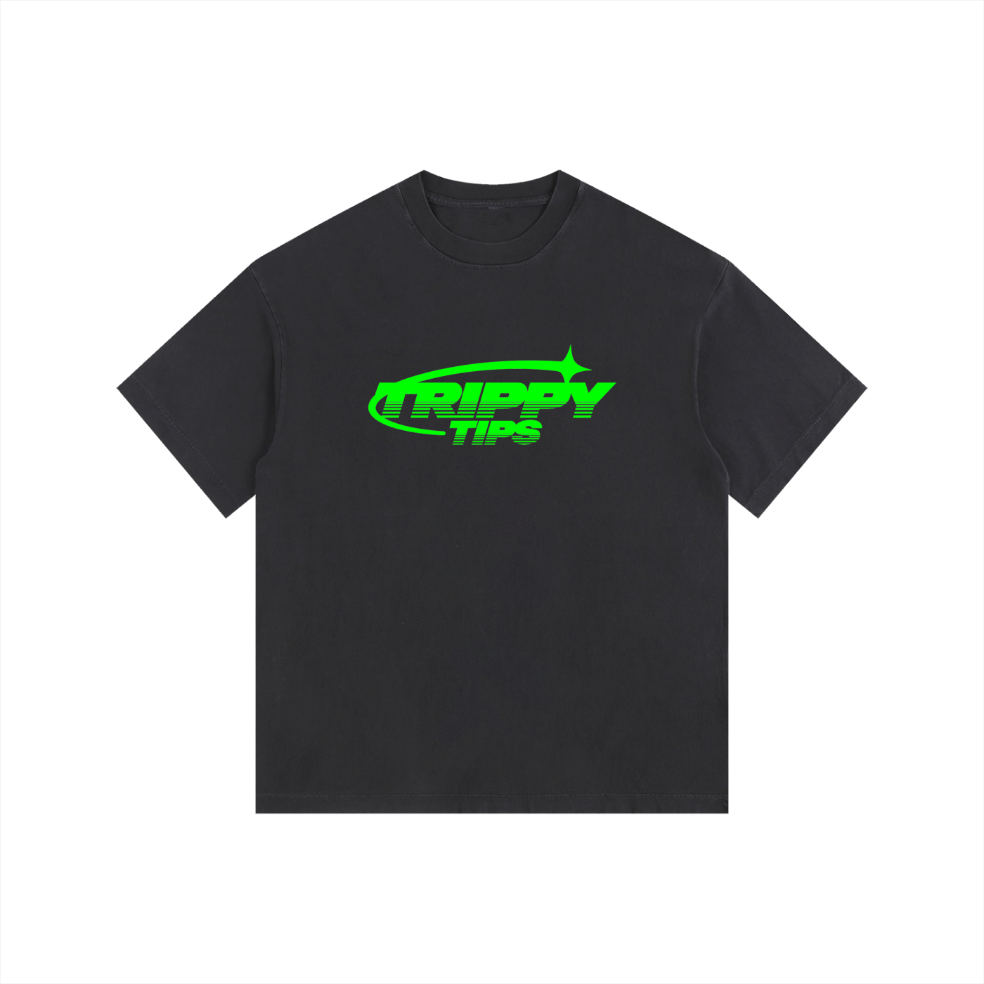 Quik Wikk Trippy Tips I Vintage Washed Oversized Cotton T-Shirt