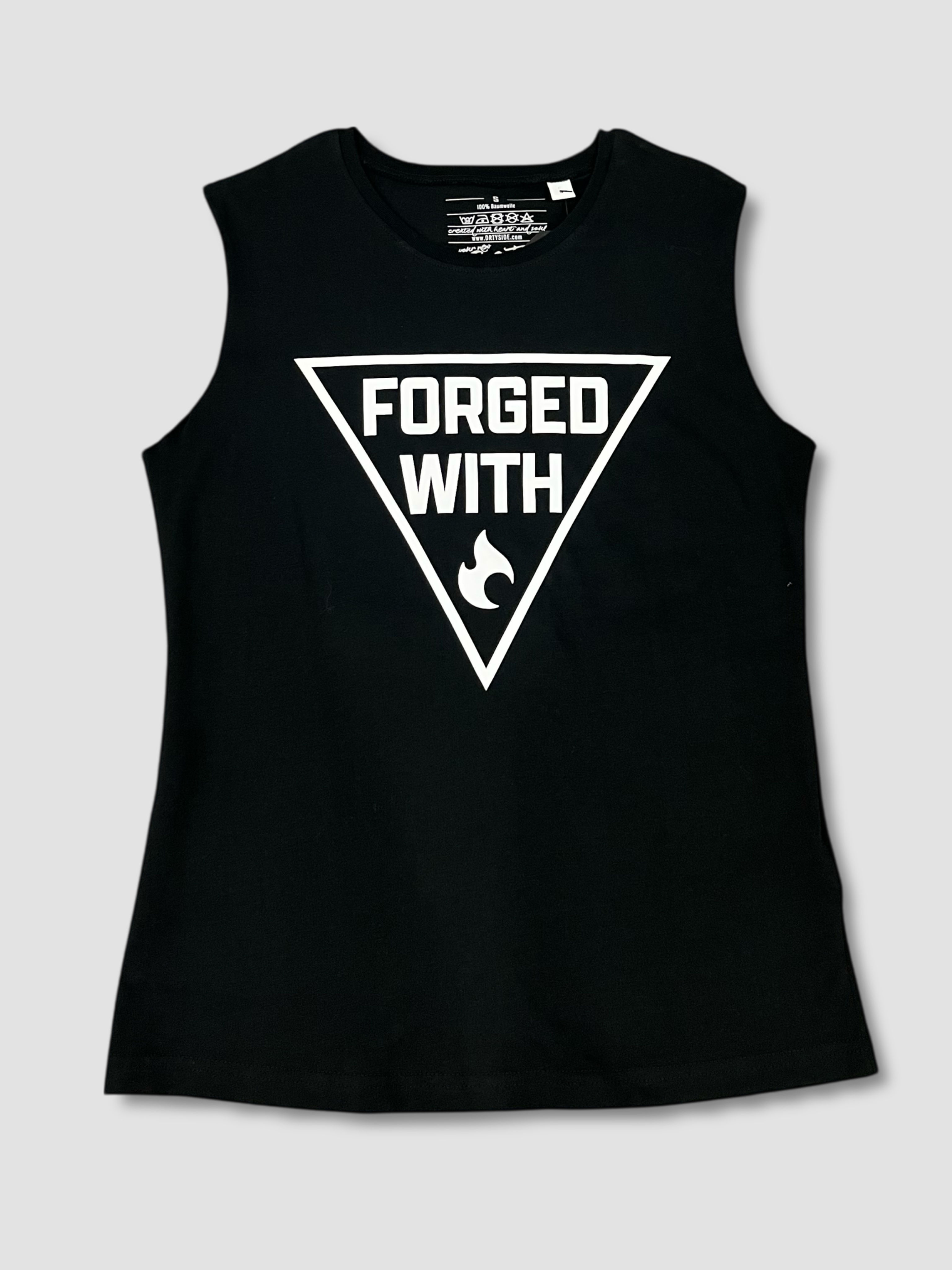 LADIES RAW TANK BLACK – FORGED WITH PHIRE
