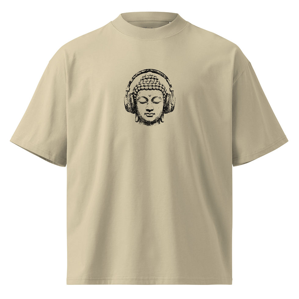 Miniaturbild: Unisex Organic Oversized Shirt - Headphones