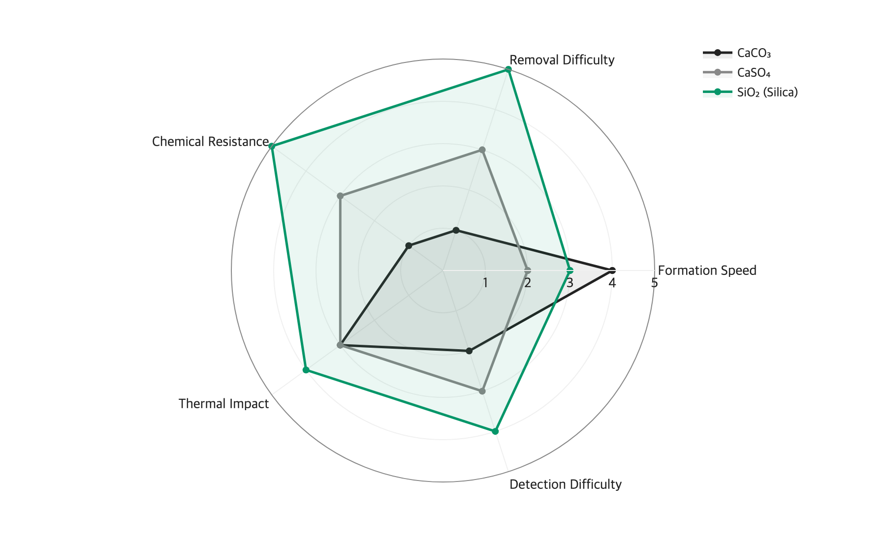 Scale type comparison radar chart
