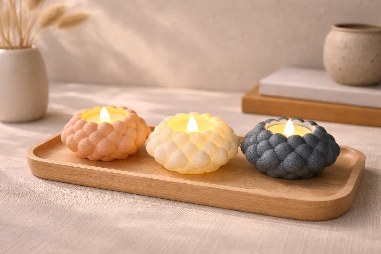 Lune Tealight Cloud - Set of 3
