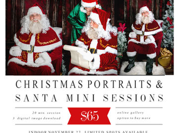 SAVE THE DATE ** Indoor Christmas Portraits & Santa Minis