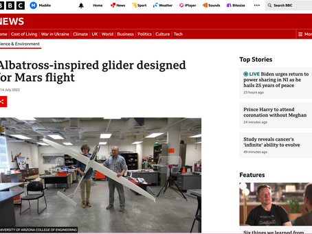 BBC News: Albatross-inspired glider designed for Mars flight