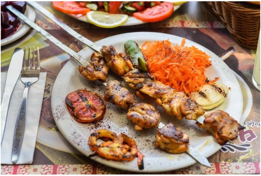 Arranged Food and Objects