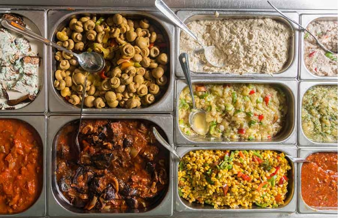 Arranged Food and Objects