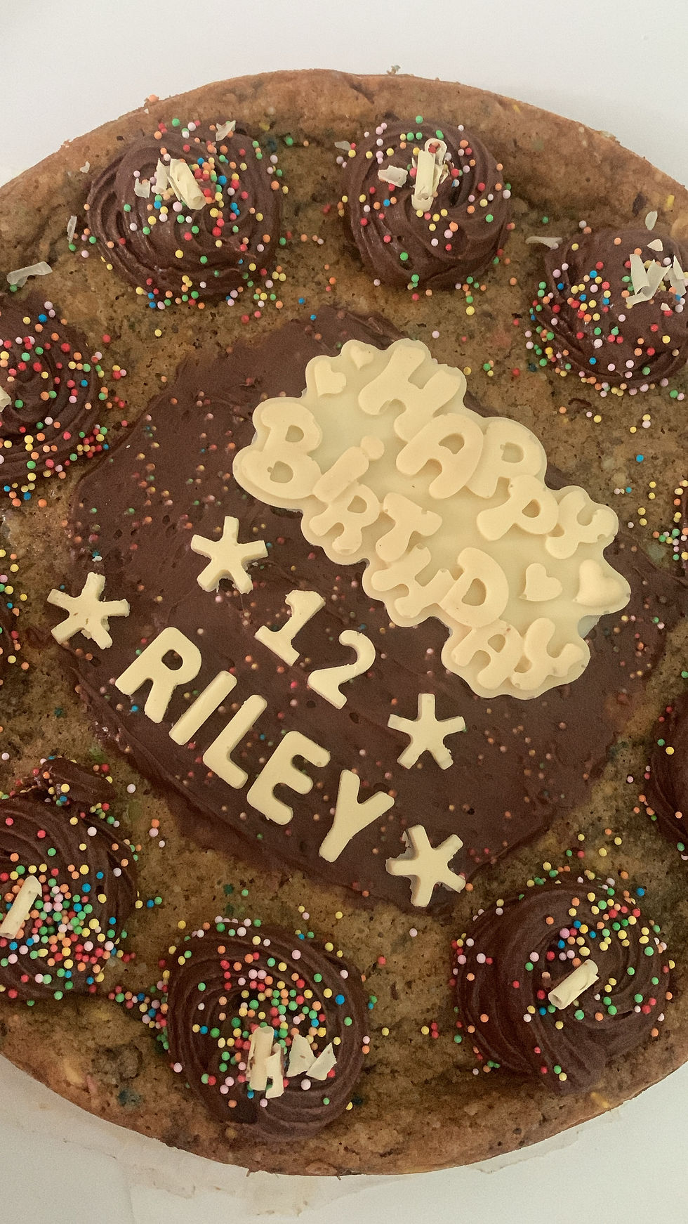 Thumbnail: 23cm Circle Birthday Cookie Cake