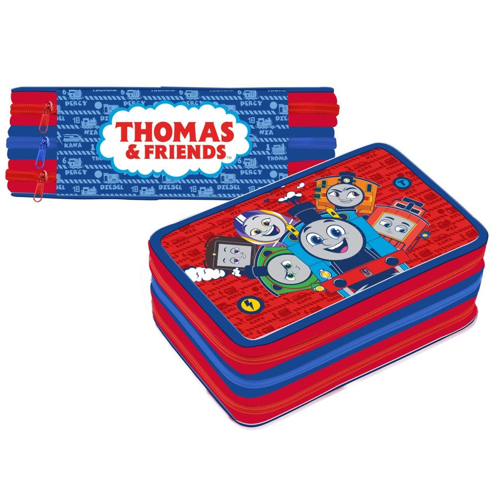 Thomas The Tank Engine 3 Zipped Filled Pencil Case (45 Piece)