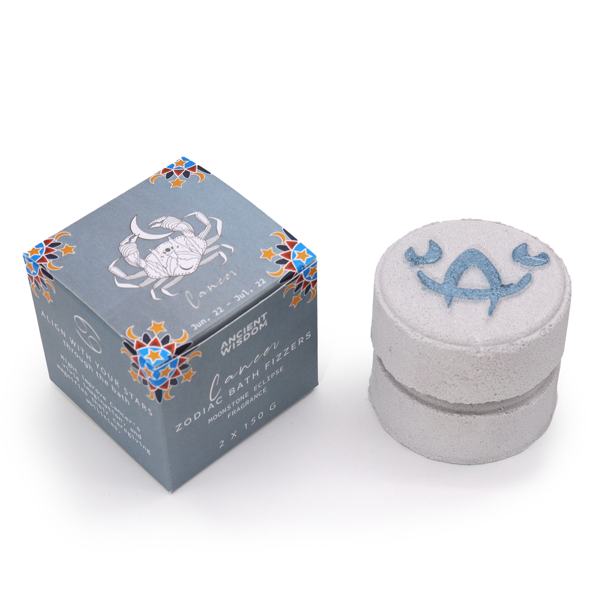 2x Zodiac Bath Fizzers with Horoscope - Cancer
