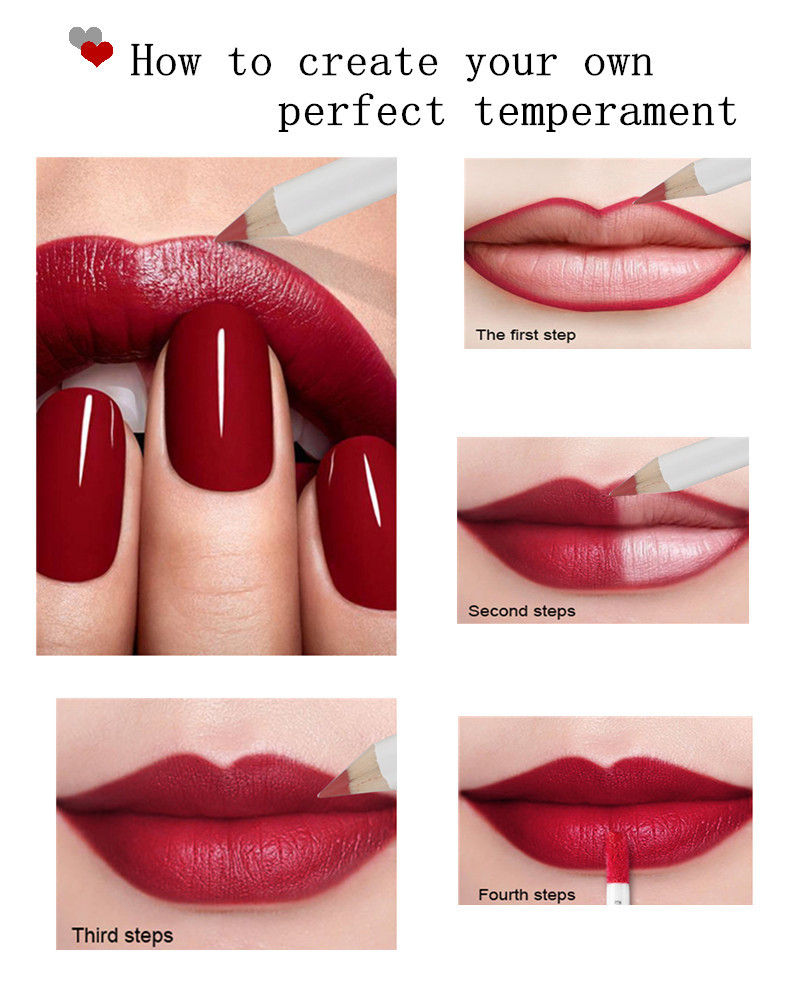 Thumbnail: Emilie's Emporium Duo Lip Glaze Non-sticky Matte Lipstick Lipliner Set