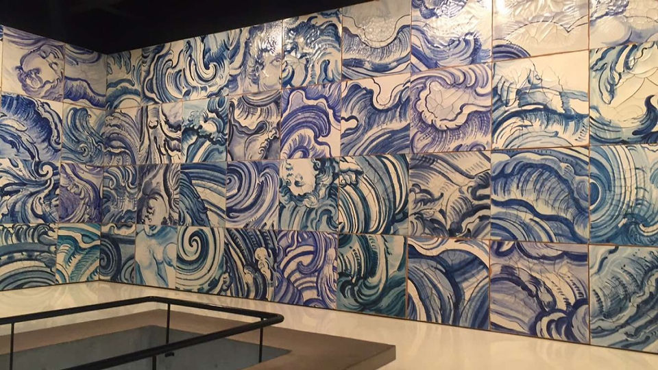 Details of Adriana Varejão's piece