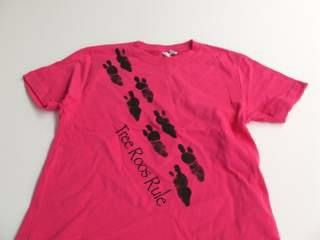 Thumbnail: kids tshirts crew neck with black logo or footprints front and back