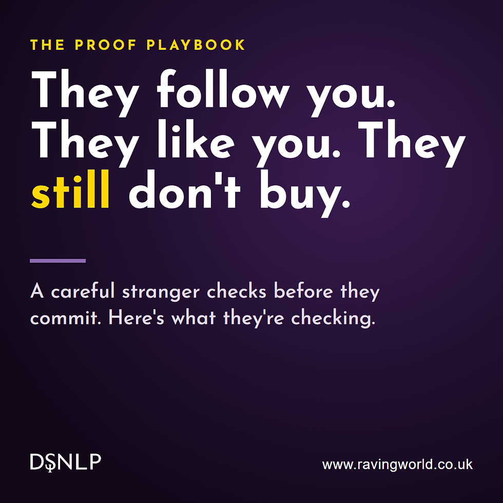 They follow you. They like you. They still don't buy.