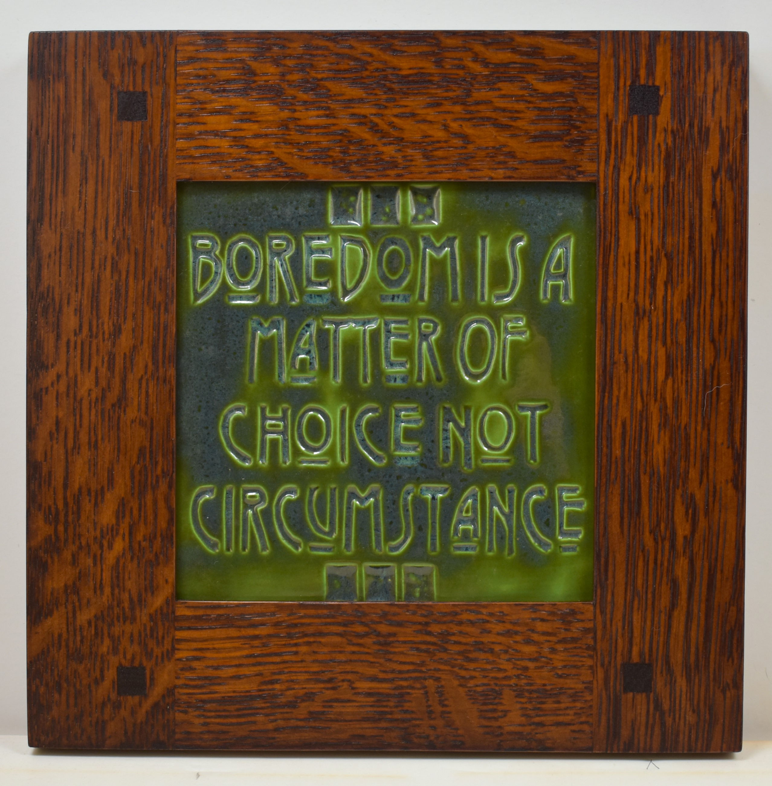 6"x6" Art Tile in Morris  Oak Frame