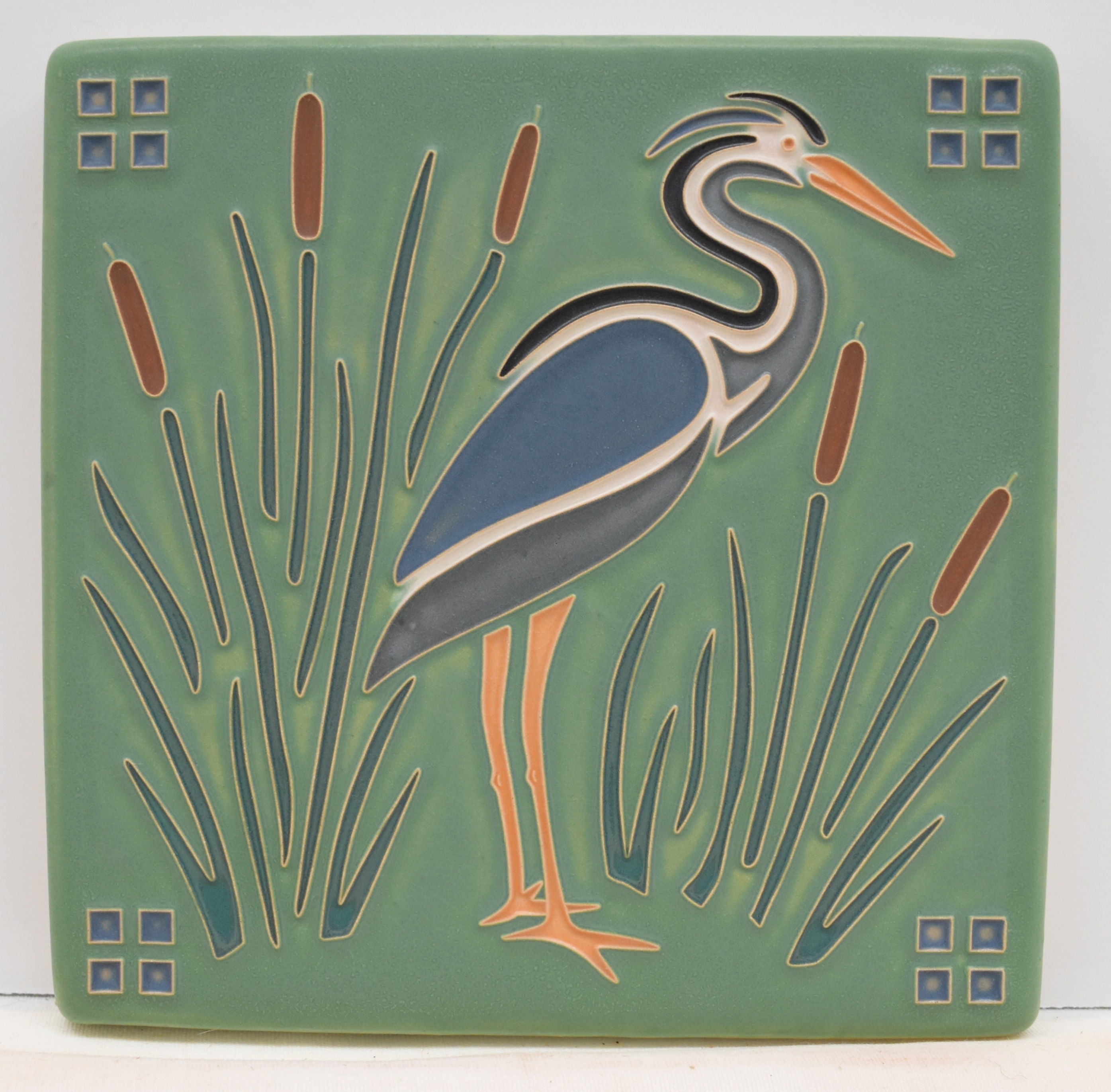 6x6 Heron Tile Aqua