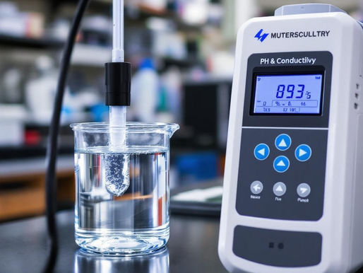 Imagem de sistema industrial de monitoramento de água com sensores e controle automatizado