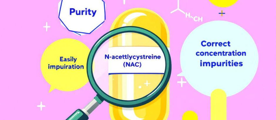nálise cromatográfica de NAC em laboratório de controle de qualidade.