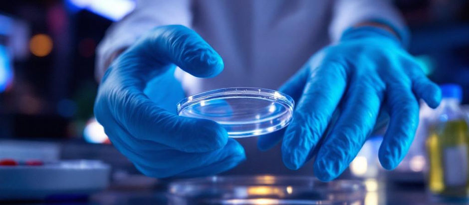 Laboratório realizando análise microbiológica da água para detectar contaminação por esgoto em sistema urbano de abastecimento