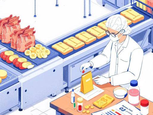 Análises laboratoriais comprovando conformidade sanitária antes do lançamento de alimentos