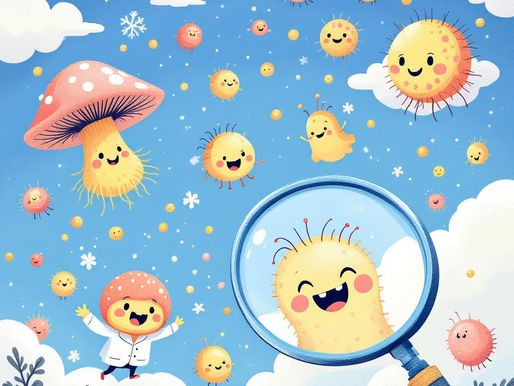 Placas de cultura microbiológica com análise de água destacando colônias bacterianas em laboratório.