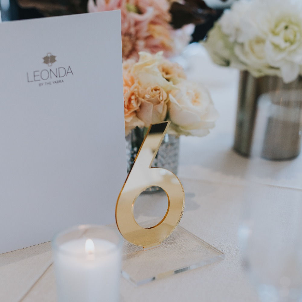 Gold Acrylic Table Number