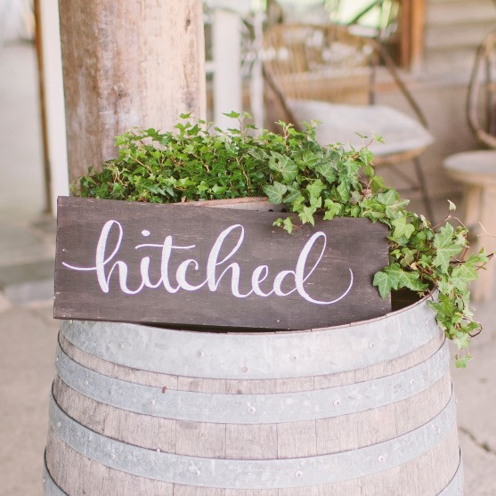 Wood Hitched Sign