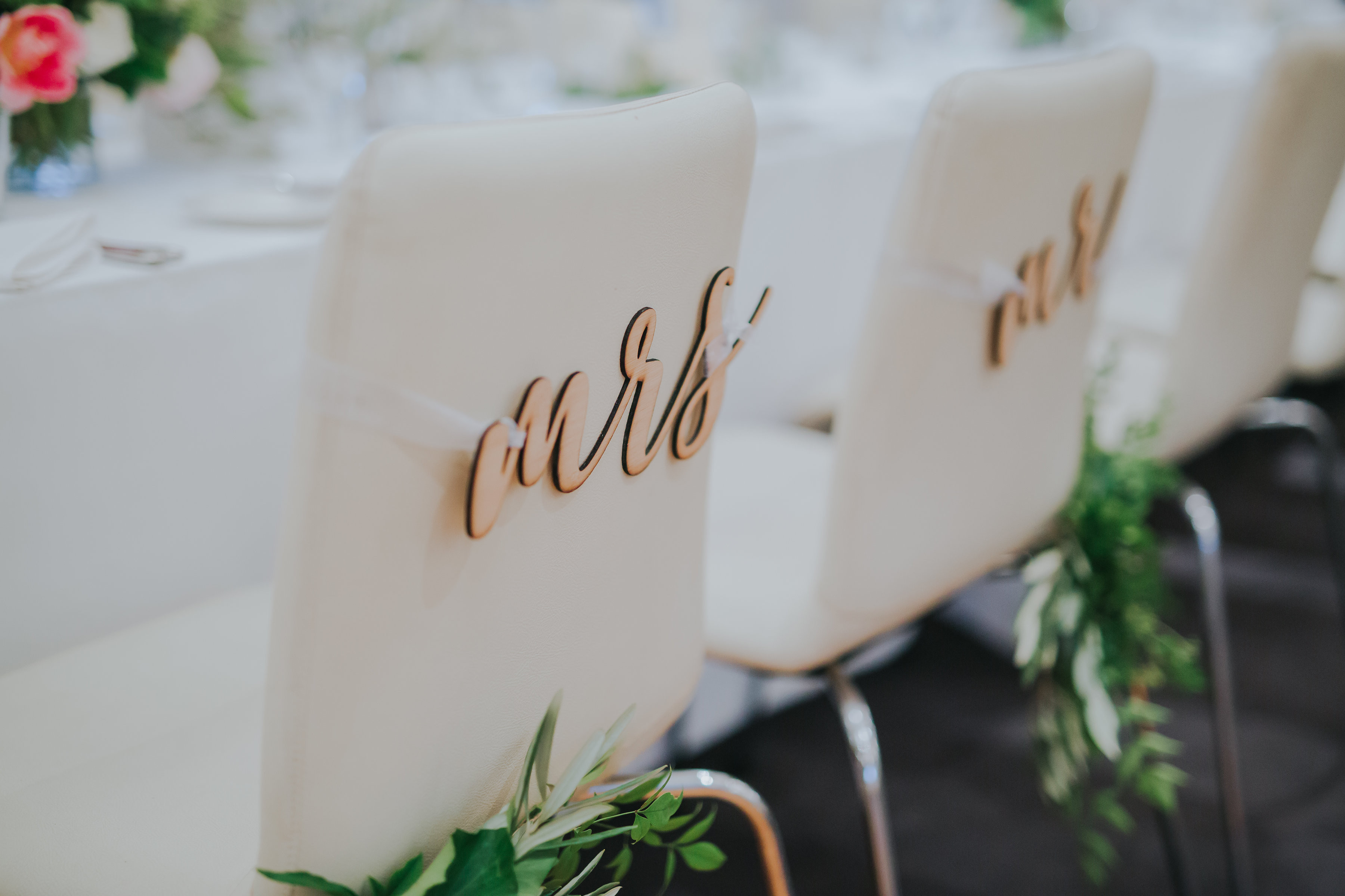 Mr and Mrs Chair Sign