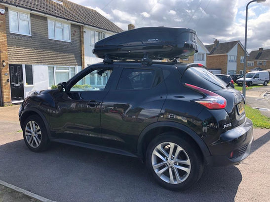 Nissan Juke Roofbox Thule Roof bars Essex Hire Flush Rails Fitting kit 1619 145098 5098