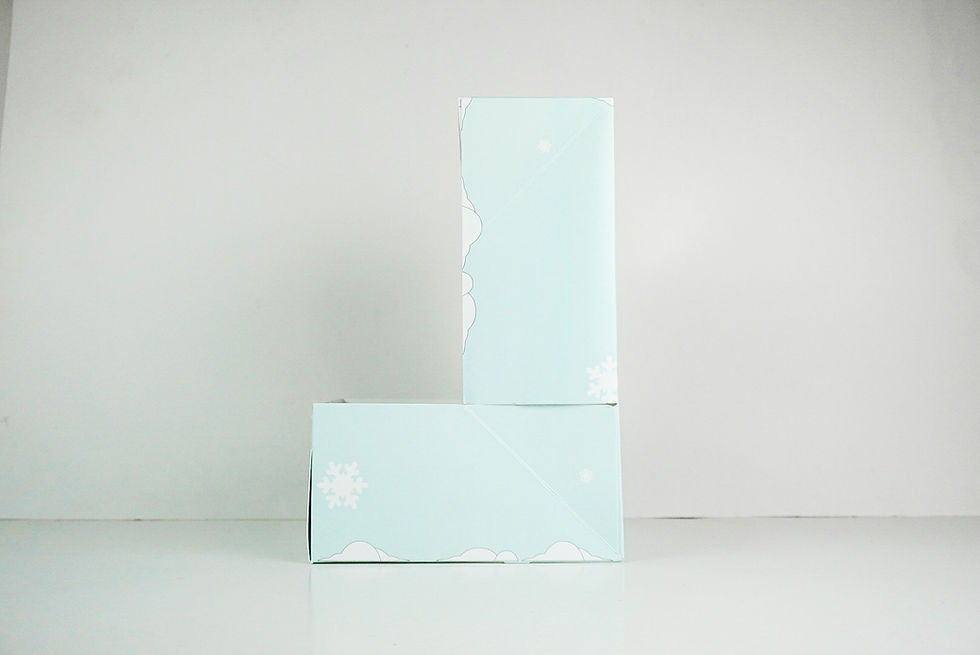 Thumbnail: 7 x 7 x 4 Snowman Pre-Formed Box