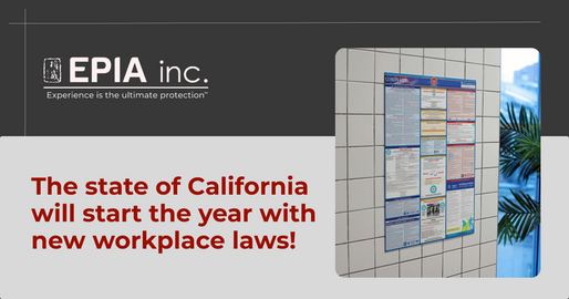 The state of California will start the year with new workplace laws!