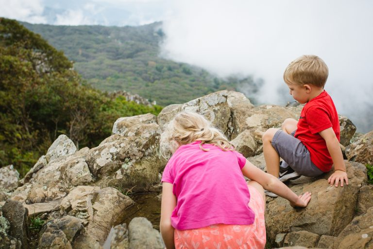 Learning about ecosystems and clouds at the top of a mountain. Photo by Jess Koller