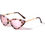 Thumbnail: Slim cat-eye sunglasses: Pastel purple tortoise frame, pink lenses, and gold-tone metal arms