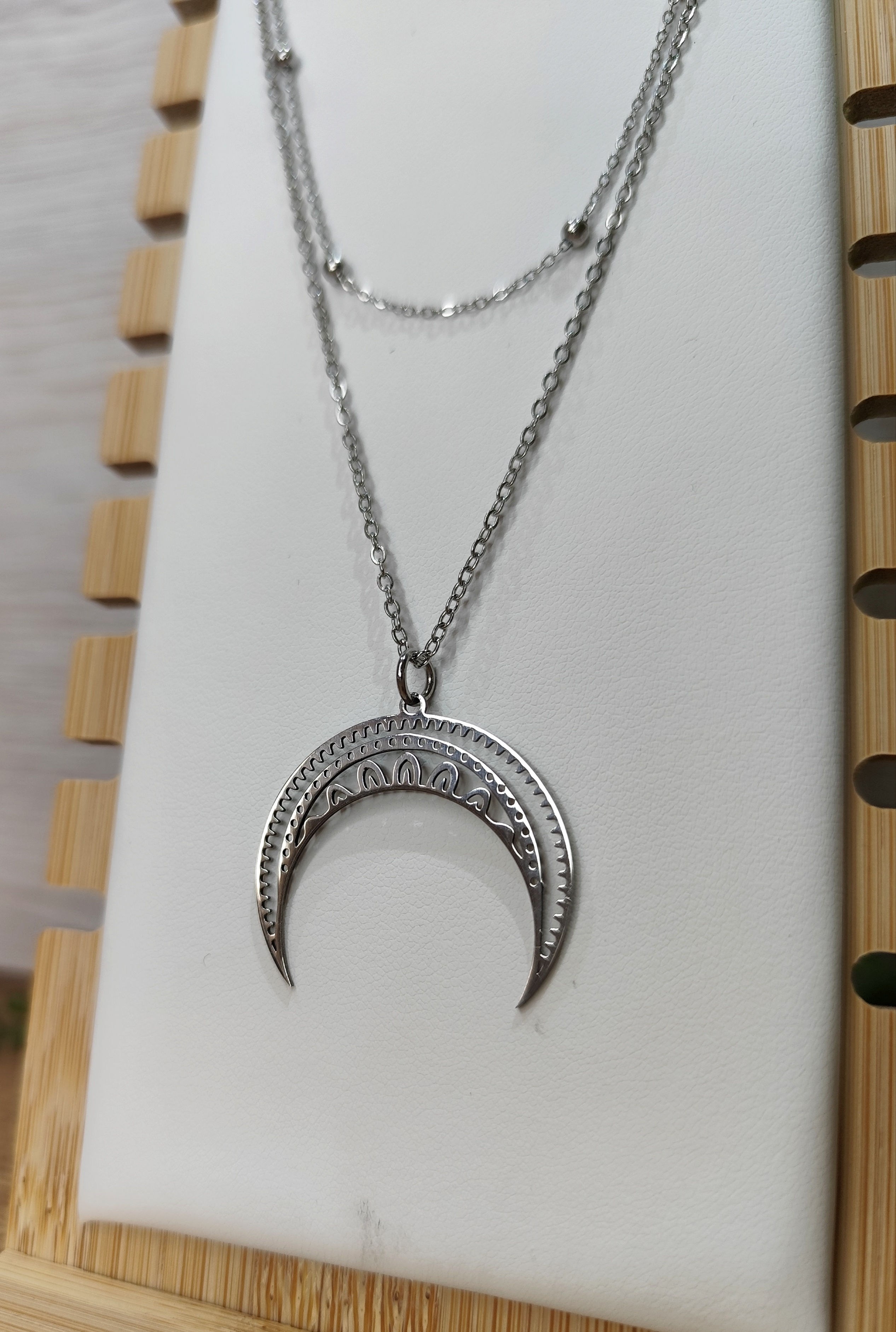 Croissant de lune en double chaîne