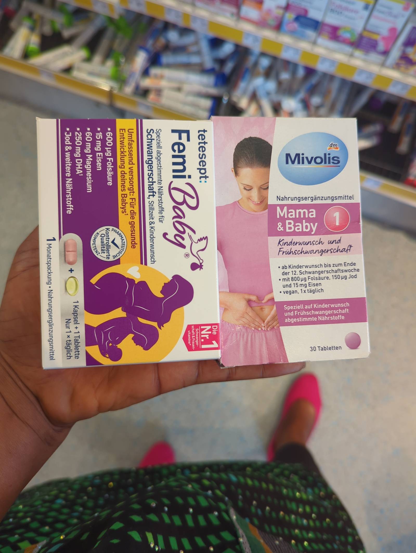 Lot compléments alimentaires grossesse Tetesept FemiBaby et Mivolis