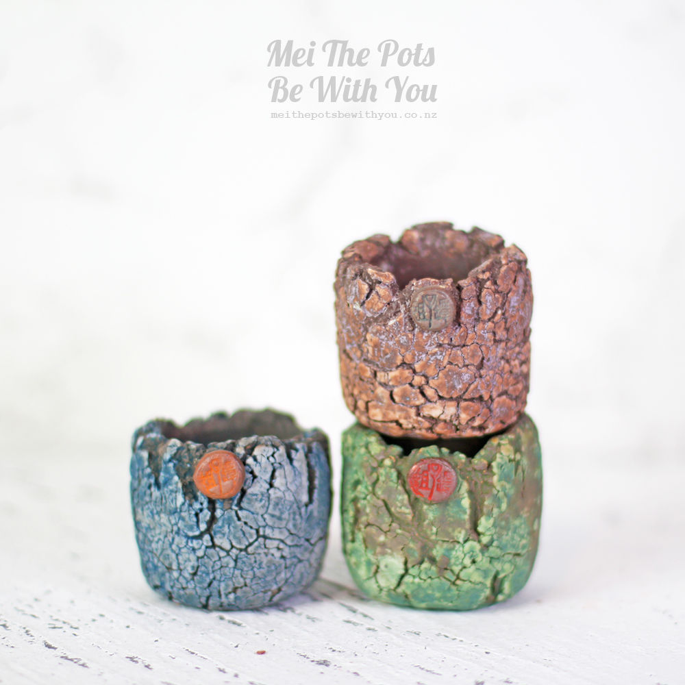 PA83 | Handmade Crackle Small  Succulent Pot