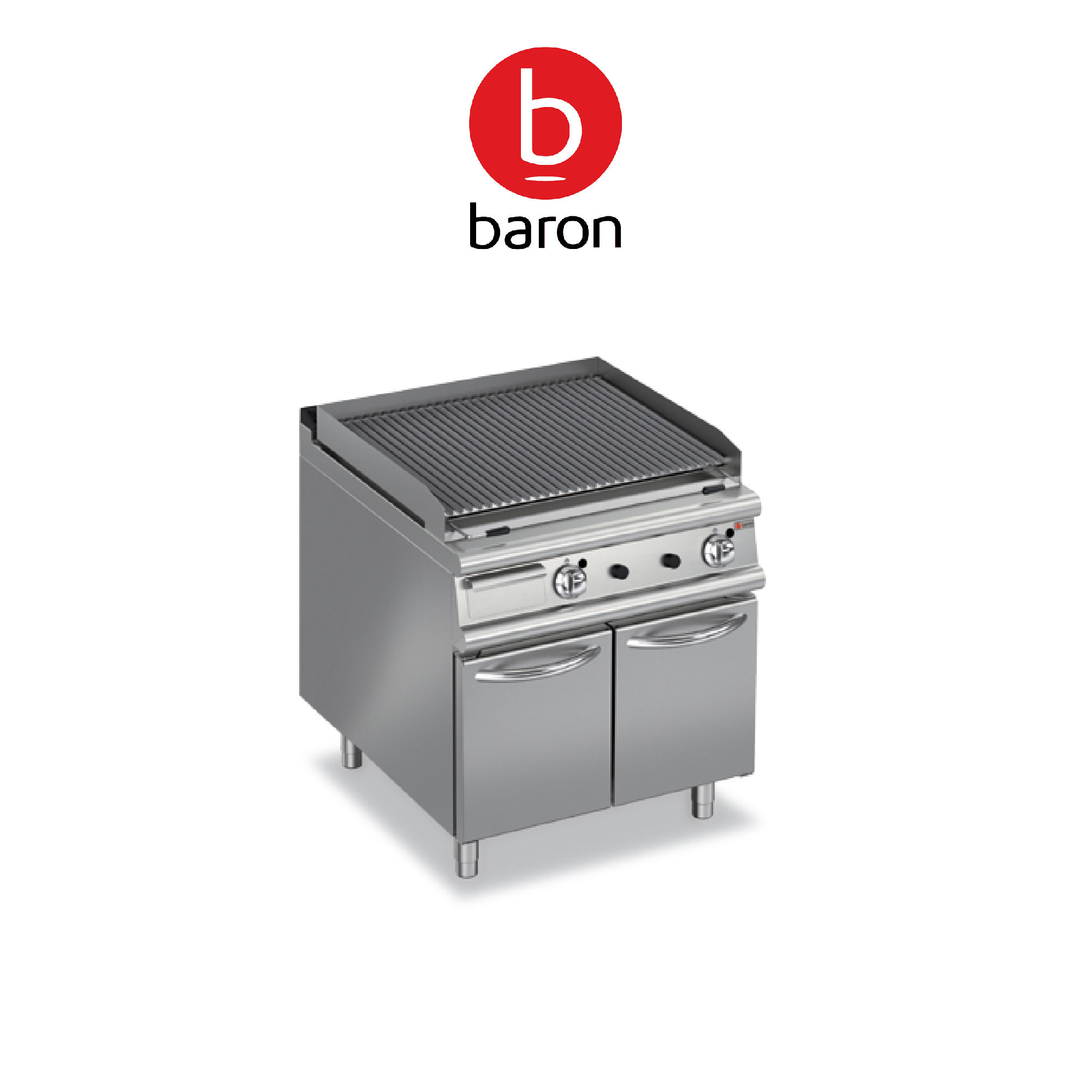 GAS CHARGRILL ON CUPBOARD