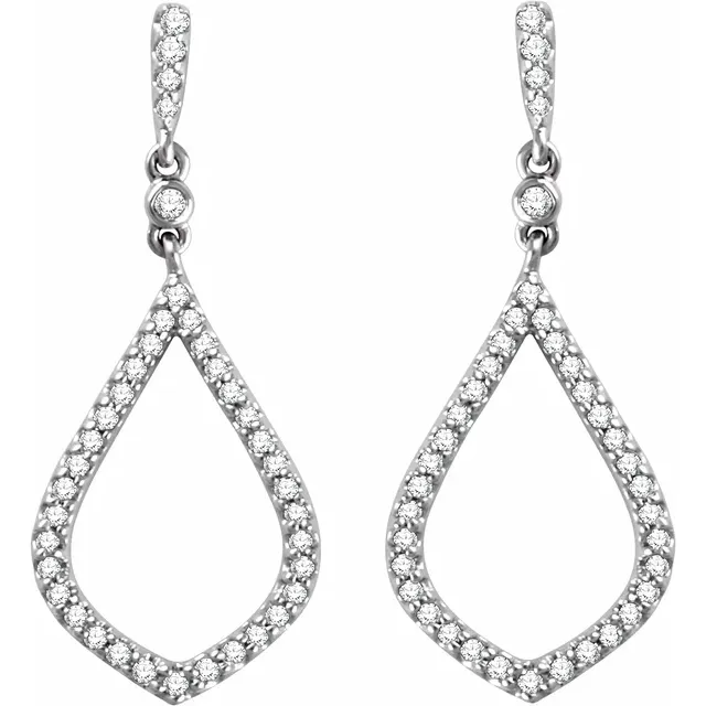 natural diamond statement earrrings