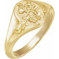 Gold signet ring