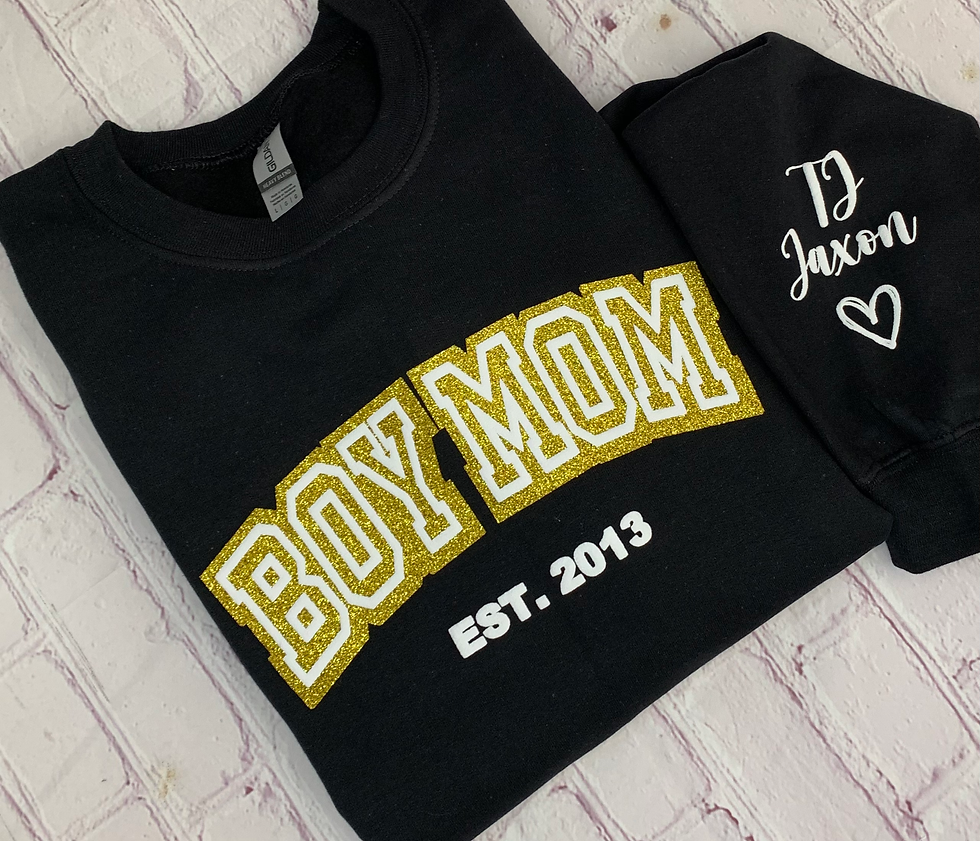Boy/Girl Mom Puff Sweatshirt